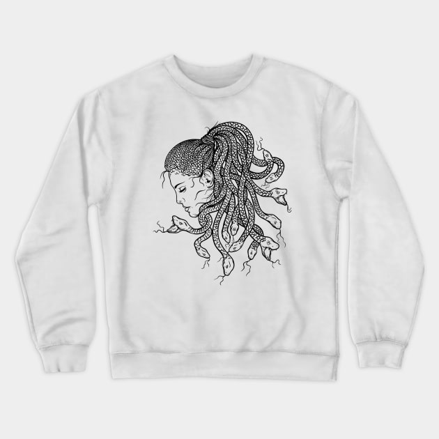 Medusa x Inktober 22 Crewneck Sweatshirt by P7 illustrations 